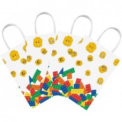 Party Favor Bags 16PCS for Building Blocks Gift Bags Goodie Bags Color Bricks Treat Candy Bags for Building Blocks Movie Them...