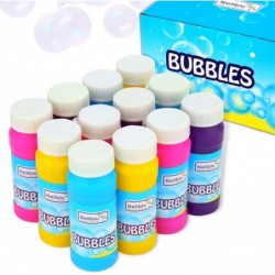 Bulk Party Bubbles - 12 Pack 2 Oz Bubble Bottles with Wands - Summer Fun Toys Party Favors Goody Bag Stuffers for Kids Assort...