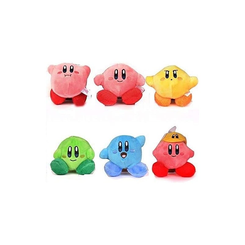 Kirby Plush Strap 6pcs Doll Stuffed Animals Cute Soft Anime Collection Toy Compatible with Nintendo $44.51 Plush Puppets