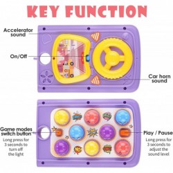 Pull Bus Toy with Lights & Sound Musical Learning Toys for Toddlers 3+ Shape Sorter Animal Matching Gear Clock Stickers Birth...