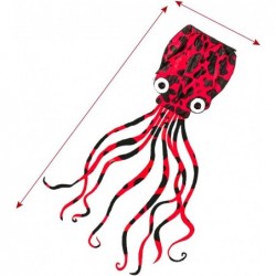 Octopus Kite 3D Kites for Kids Adults Easy to Fly String with Reel Long Tail Beach Kites with Colorful Ribbon and Kite Board ...