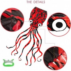 Octopus Kite 3D Kites for Kids Adults Easy to Fly String with Reel Long Tail Beach Kites with Colorful Ribbon and Kite Board ...