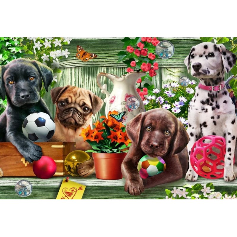 Garden Puppies Kid's Jigsaw Puzzle 100 Piece $23.42 Jigsaw Puzzles