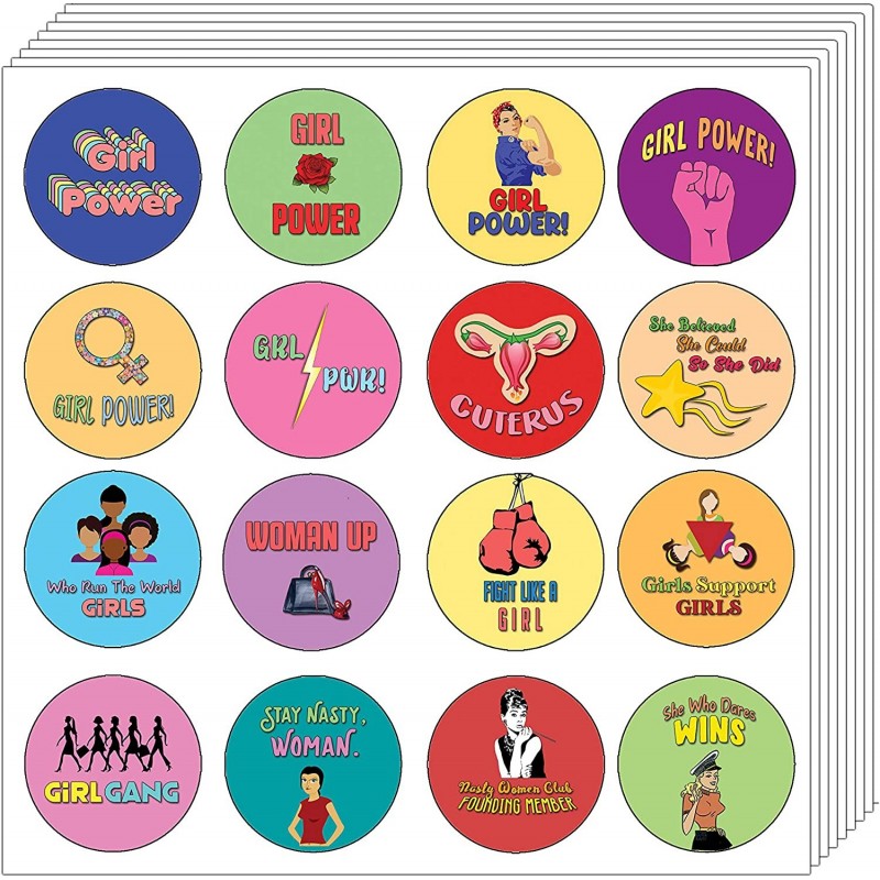 Girl Power Stickers (10-Sheet) - Assorted Designs for Children - Classroom Reward Incentives for Female Students - Stocking S...