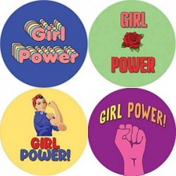 Girl Power Stickers (10-Sheet) - Assorted Designs for Children - Classroom Reward Incentives for Female Students - Stocking S...