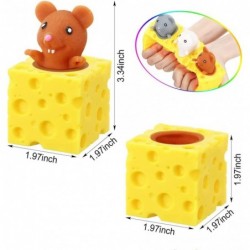 Squeeze Cheese Mice Squeeze Rubber Simulated Toys Stress Relief Toys Stress Anxiety Sensory Relief Toys for Kids Adult Gifts ...