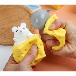 Squeeze Cheese Mice Squeeze Rubber Simulated Toys Stress Relief Toys Stress Anxiety Sensory Relief Toys for Kids Adult Gifts ...