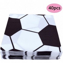 40PCS White Soccer Ball Paper Napkins Football theme party Football party napkin Children's party napkin Disposable Party Nap...