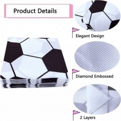 40PCS White Soccer Ball Paper Napkins Football theme party Football party napkin Children's party napkin Disposable Party Nap...