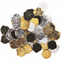 50 Toy Metal Treasure Coins - Adventure Games and Parties - Mixed Lot of 5 Colors $32.17 Money & Banking Play Toys