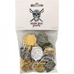 50 Toy Metal Treasure Coins - Adventure Games and Parties - Mixed Lot of 5 Colors $32.17 Money & Banking Play Toys