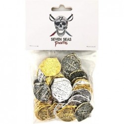 50 Toy Metal Treasure Coins - Adventure Games and Parties - Mixed Lot of 5 Colors $32.17 Money & Banking Play Toys