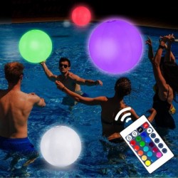 6 Pack Light Up Beach Balls Glow in The Dark Balls for Kids and Adults Pool Toys Party Games 16" Large LED Beach Ball with Re...