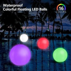 6 Pack Light Up Beach Balls Glow in The Dark Balls for Kids and Adults Pool Toys Party Games 16" Large LED Beach Ball with Re...