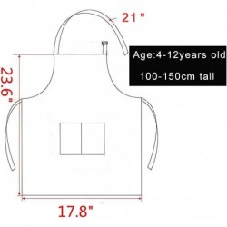 Toal 16 Pieces Kids Children Black Aprons Chef Hat Kids Chef Kitchen Adjustable Bib Aprons with 2 Pockets for Girls Boys Pain...