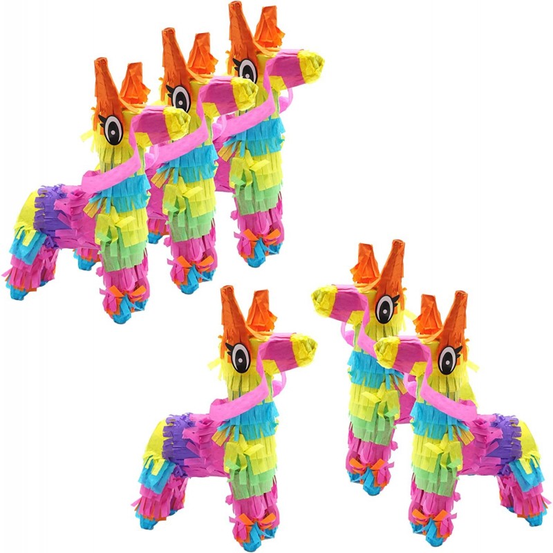 6 Pcs Mini Pinata 4x7" - Fiesta Party Decorations Mexican Cinco de Mayo Party Supplies Day of the Dead Día de Los Muertos dec...