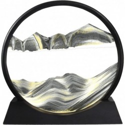 Moving Sand Art Liquid Motion for Adults Moving Sand Art Picture Sandscrapes in Motion Round Glass 3D Deep Sea Sand Art Relax...