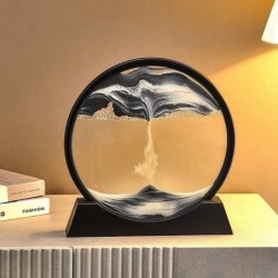 Moving Sand Art Liquid Motion for Adults Moving Sand Art Picture Sandscrapes in Motion Round Glass 3D Deep Sea Sand Art Relax...