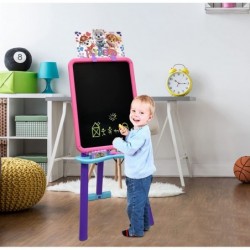 Paw Patrol Standing Art Easel for Kids Toddler Drawing Dry Erase Magnetic Whiteboard Chalkboard Accessories and Tissue Pack (...