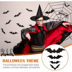 6 Pieces Halloween Witch Hat and 6 Pieces Plastic Wizard Glasses 36 Pieces Halloween 3D Bats Stickers for Halloween Party Dec...