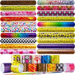 Slap Bracelets for Kids Bulk – Kids Snap Bracelets -Halloween Slap Bracelets for Kids – Slap On Bracelets for Kids Party Favo...