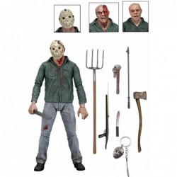 1/4 Scale 7 Inch Jason Voorhees Action Figure - Friday The 13th Part 3 Jason Action Figure Action Figure Horror Model Ornamen...