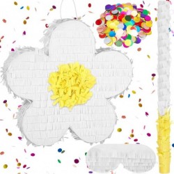 Daisy Flower Pinatas Groovy Decorations for Birthday Party Retro Hippie Boho Party Pinata with Pinata Stick and Blindfold and...