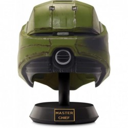 Master Chief Deluxe Helmet with Stand - LED Lights on Each Side - Battle Damaged Paint - One Size Fits Most - Build Your Univ...