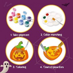 Halloween Wooden Magnet Painting Art & Craft Kit Wooden Magnet Decoration For Fridge Art & Craft Party Supplies Halloween Cra...