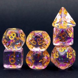 DND Dice Set Purple 7PCS Polyhedral D&D Dice RPG Dungeons and Dragons-Purple Green Shift Glitter Flakes-Fantasy Dream $18.25 ...