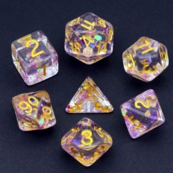 DND Dice Set Purple 7PCS Polyhedral D&D Dice RPG Dungeons and Dragons-Purple Green Shift Glitter Flakes-Fantasy Dream $18.25 ...