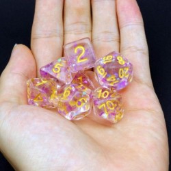 DND Dice Set Purple 7PCS Polyhedral D&D Dice RPG Dungeons and Dragons-Purple Green Shift Glitter Flakes-Fantasy Dream $18.25 ...