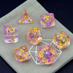 DND Dice Set Purple 7PCS Polyhedral D&D Dice RPG Dungeons and Dragons-Purple Green Shift Glitter Flakes-Fantasy Dream $18.25 ...