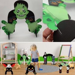 8pcs Halloween Party Put Miniature Golf Game for Kids Halloween Decorations Party Favors Supplies Yard Outdoor Indoor Toys Ga...