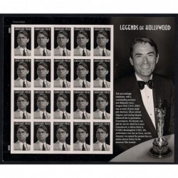 Gregory Peck Legends of Hollywood Sheet of 20 Forever Stamps Scott 4526 $60.04 Collectibles Display & Storage