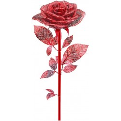 3D Metal Puzzles Rose Flower Model Kits Artificial Fake Flowers Metal Building Blocks DIY 3D Puzzle for Adults for Father Mot...