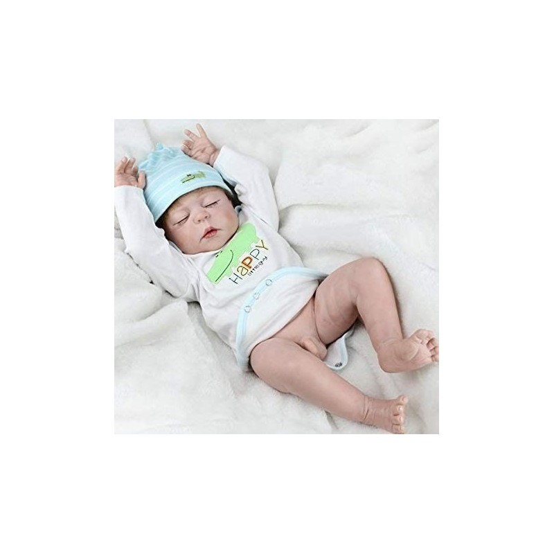 Reborn Baby Doll Boys Silicone Full Body 22" Realistic Reborn Doll Handmade Soft Vinyl Real Baby Doll Children Gifts $81.69 D...