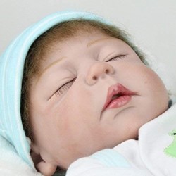 Reborn Baby Doll Boys Silicone Full Body 22" Realistic Reborn Doll Handmade Soft Vinyl Real Baby Doll Children Gifts $81.69 D...