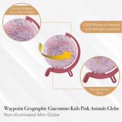 Giacomino Kids Pink Animals 6-inch Globe Up to Date Miniature Globe for Kids (Pink) $43.94 Geographic Globes