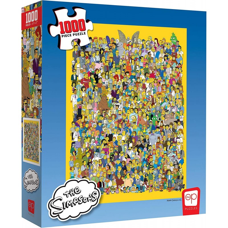 The Simpsons Cast of Thousands 1000 Piece Jigsaw Puzzle | Officially Licensed Simpsons Merchandise | Collectible Puzzle Featu...