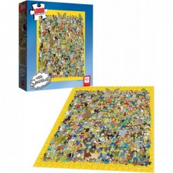 The Simpsons Cast of Thousands 1000 Piece Jigsaw Puzzle | Officially Licensed Simpsons Merchandise | Collectible Puzzle Featu...