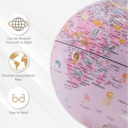 Giacomino Kids Pink Animals 6-inch Globe Up to Date Miniature Globe for Kids (Pink) $43.94 Geographic Globes