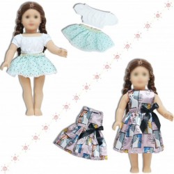 15 Pcs 18 Inch Girl Doll Clothes and Accessories for 18 Inch Doll Dress with Including 8 Complete Sets of Clothing Outfits $4...