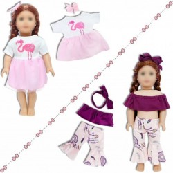 15 Pcs 18 Inch Girl Doll Clothes and Accessories for 18 Inch Doll Dress with Including 8 Complete Sets of Clothing Outfits $4...