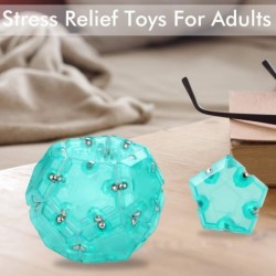 Fidget Sphere Pentagons 12-Piece Set Stress Relief Ball Desk Fidget Toys Pack Stress Relief Toys for Teens Adults Anti-Anxiet...